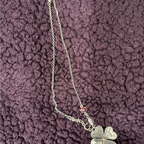 Brighton Clover Heart Pendant Necklace – Life, Love, Luck, Faith - Picture 3 of 3